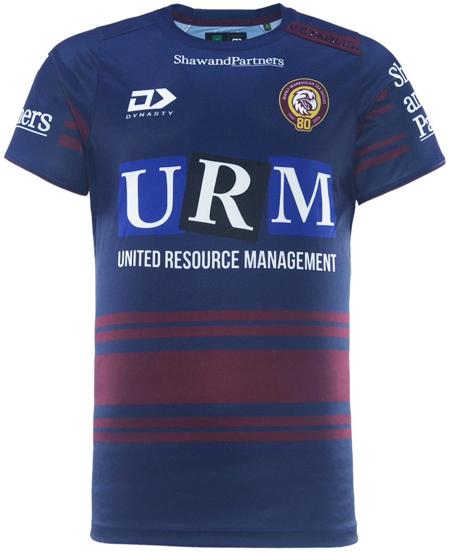 Manly Sea Eagles 2026 NRL Mens Navy Training Shirt *PRESALE Due FEB 2026*