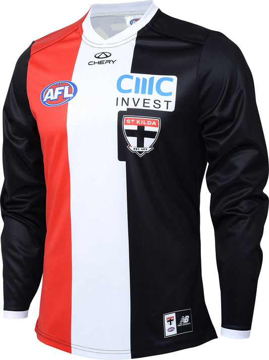 St Kilda Saints 2026 AFL Mens Long Sleeve Home Guernsey