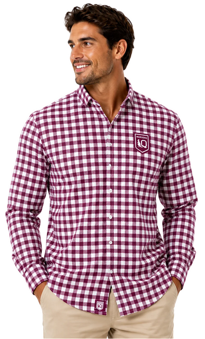 QLD Maroons State of Origin Mens Dawson Business Shirt
