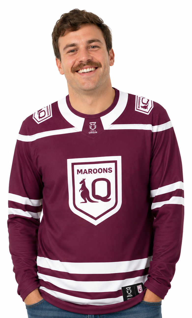 QLD Maroons State of Origin Mens Enforcer Hockey Jersey
