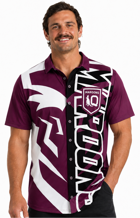 QLD Maroons State of Origin Mens Showtime Party Shirt