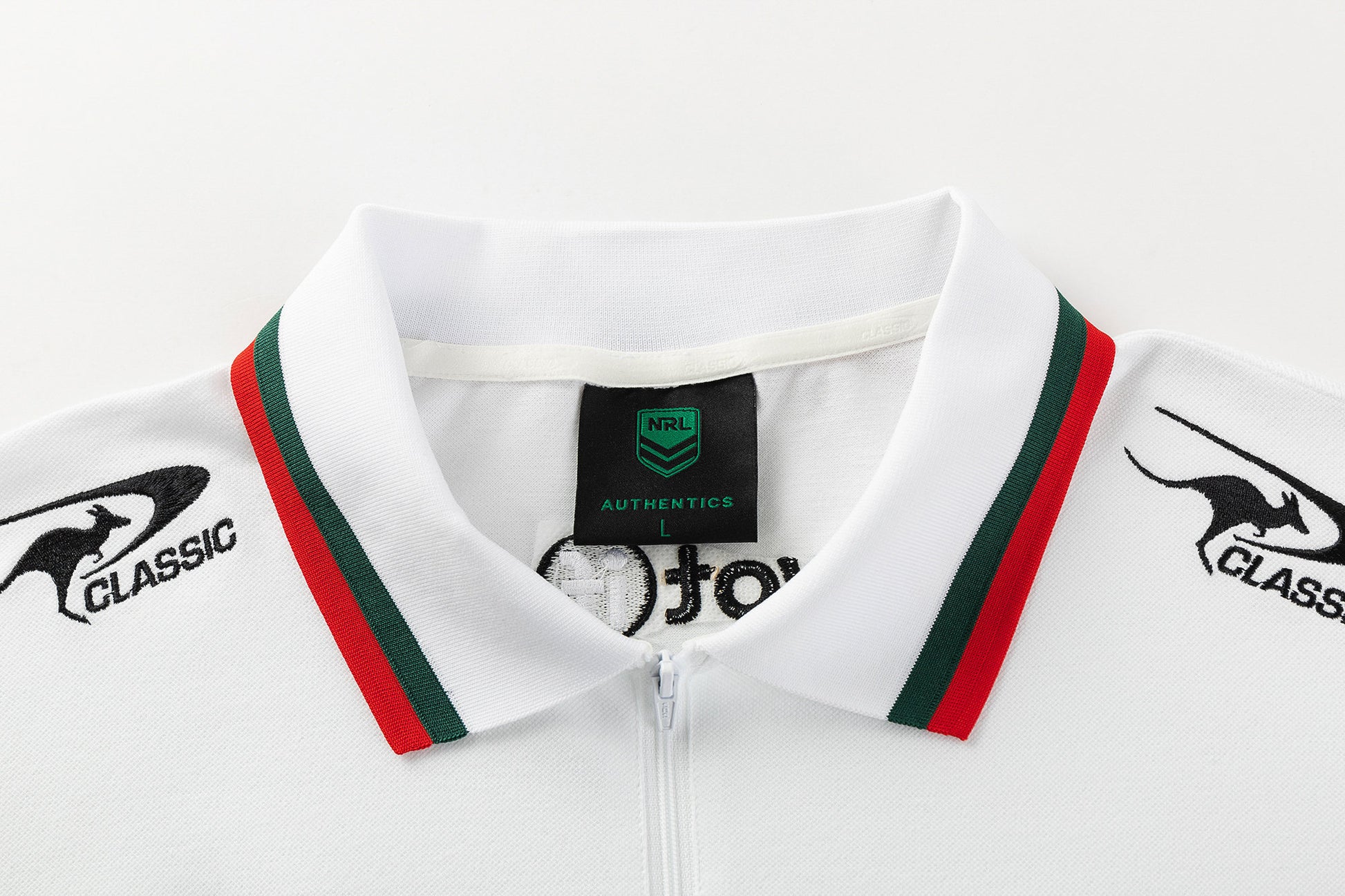 South Sydney Rabbitohs 2026 NRL Mens White Media Polo Shirt