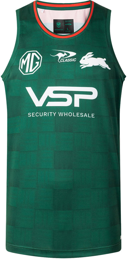 South Sydney Rabbitohs 2026 NRL Mens Green Training Singlet