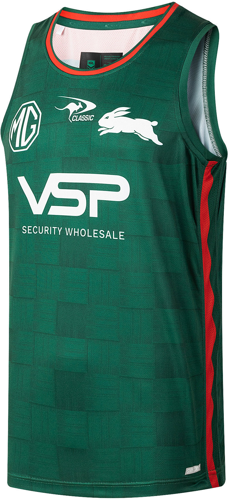 South Sydney Rabbitohs 2026 NRL Mens Green Training Singlet