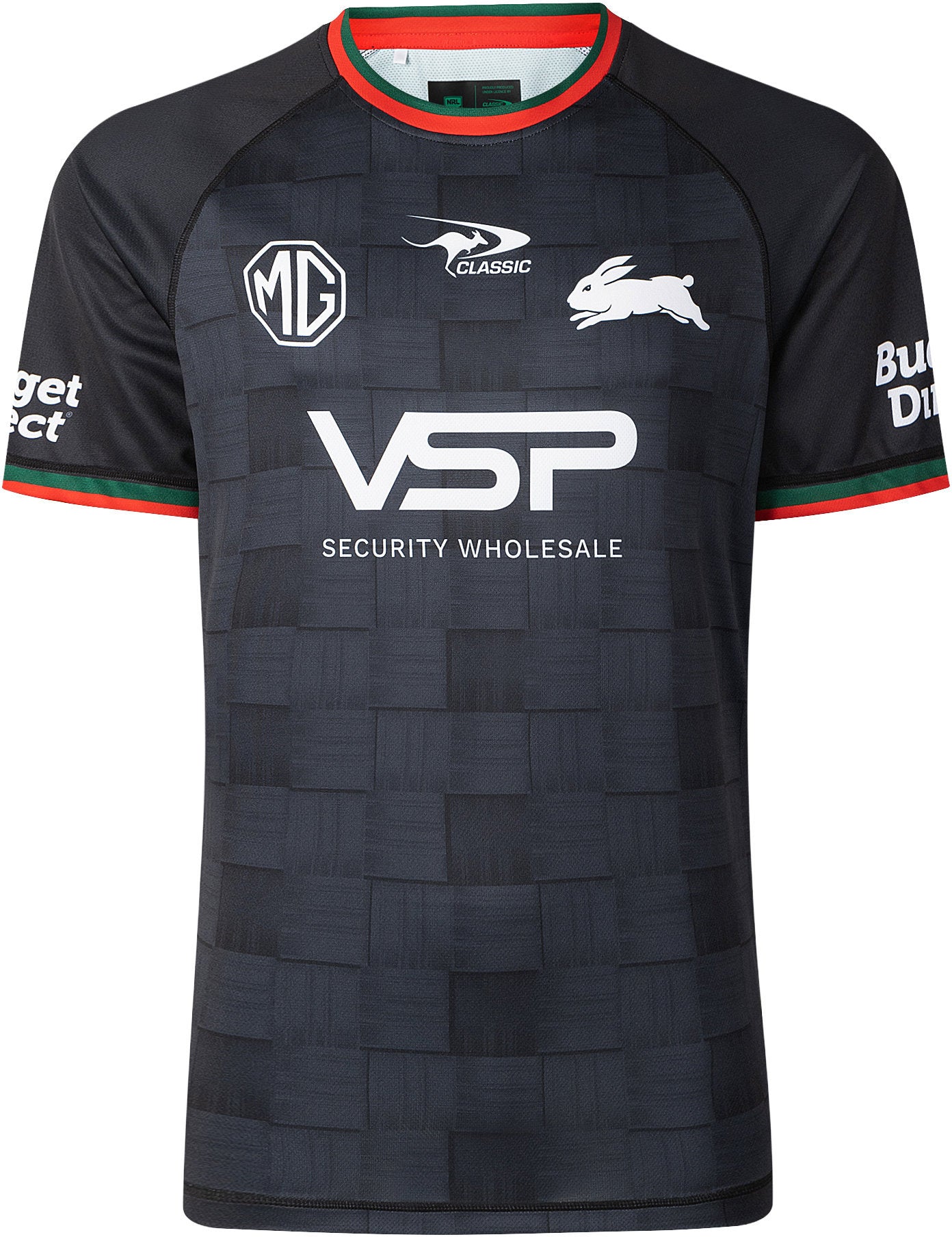 South Sydney Rabbitohs 2026 NRL Mens Black Training Shirt