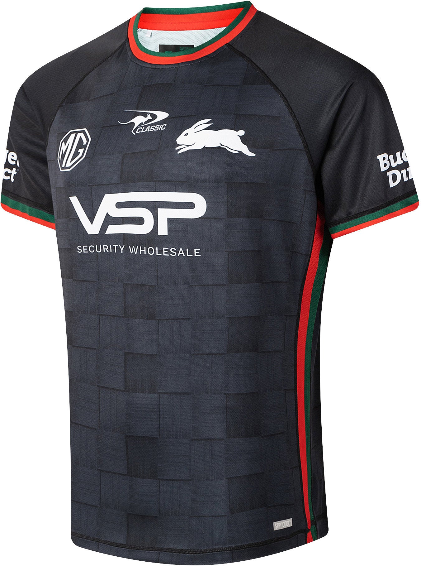 South Sydney Rabbitohs 2026 NRL Mens Black Training Shirt