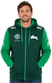 South Sydney Rabbitohs NRL Mens Green Full Zip Hoodie