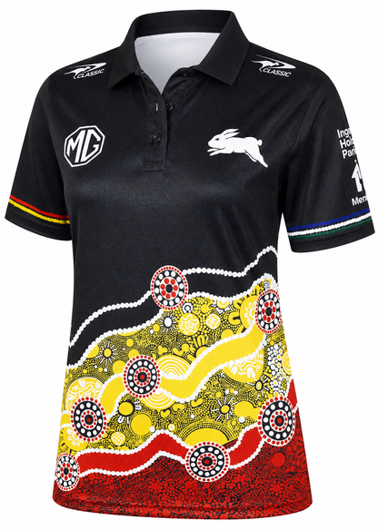 South Sydney Rabbitohs NRL Ladies Indigenous Polo Shirt