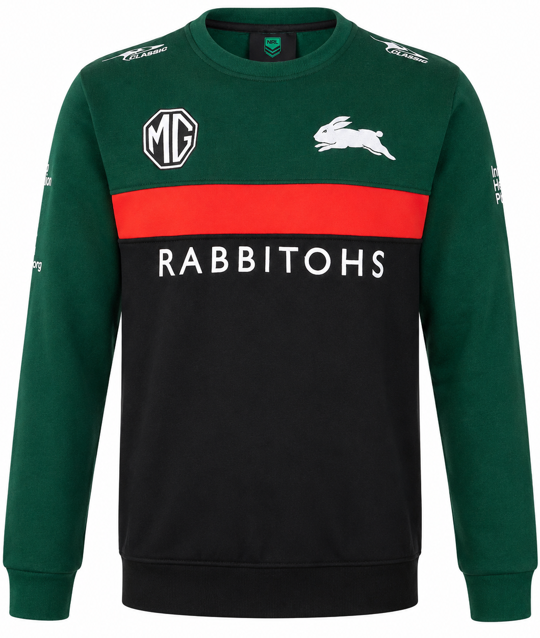 South Sydney Rabbitohs 2025 NRL Mens Crew Fleece Jumper
