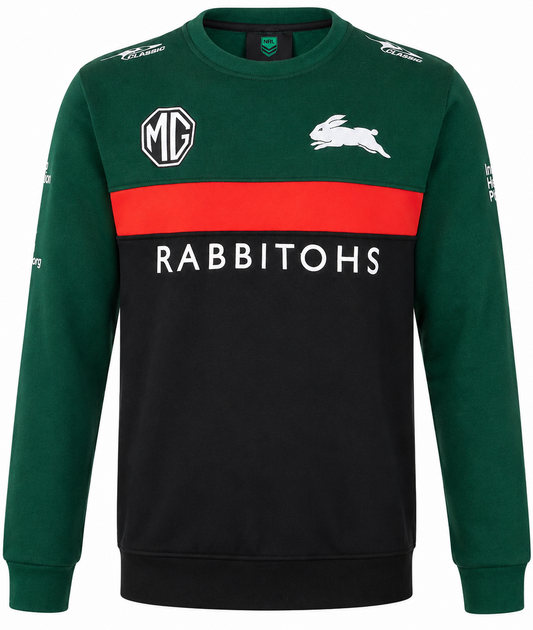 South Sydney Rabbitohs 2025 NRL Mens Crew Fleece Jumper