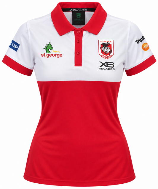 St George Dragons NRL Ladies Media Polo Shirt