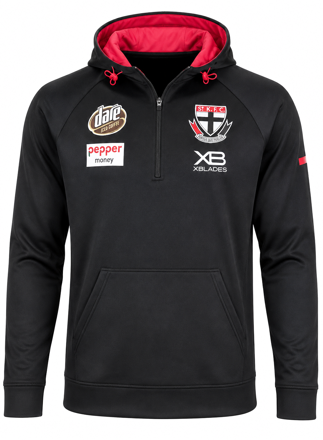 St Kilda Saints Mens AFL 1/4 Zip Hoodie