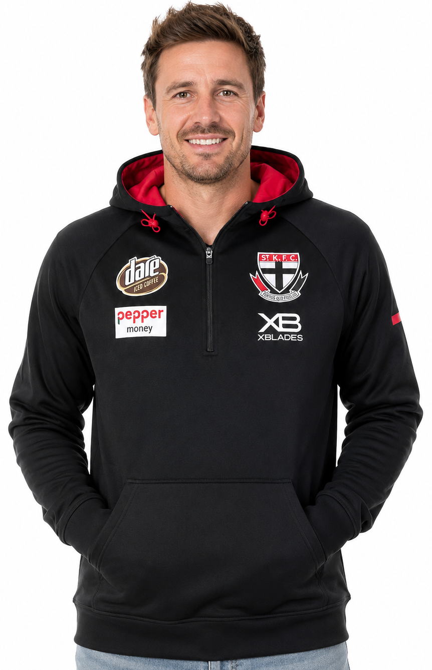 St Kilda Saints Mens AFL 1/4 Zip Hoodie