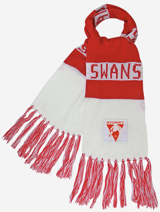 Sydney Swans 2026 AFL Mens Traditional Bar Scarf