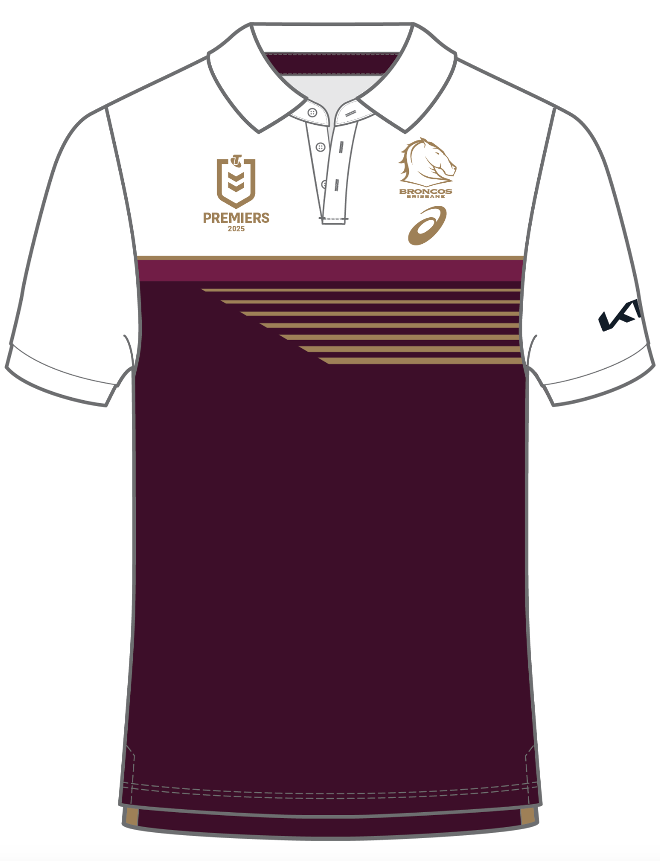 Brisbane Broncos 2025 NRL Ladies Premiers Polo Shirt  *PRESALE*