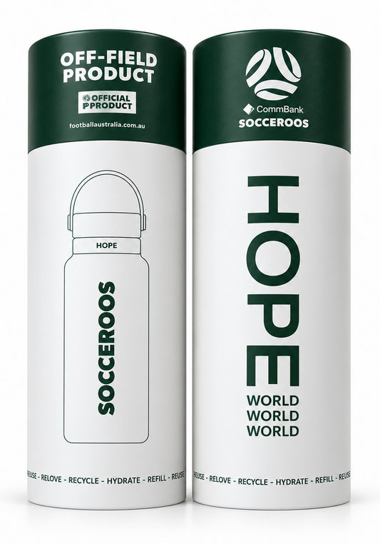 Australian Socceroos 2026 White 750ml Insulated Stainless Steel Drink Bottle