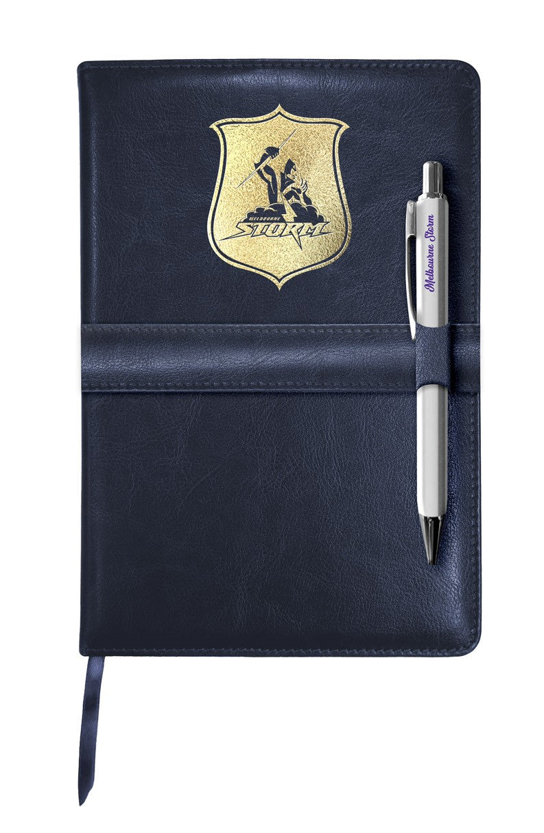 Melbourne Storm 2025 NRL Notebook & Pen