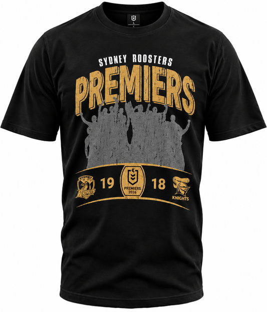 Sydney Roosters 2026 NRL Mens Premiers Team Photo Shirt *PRESALE*