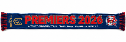 Sydney Roosters 2026 NRL Premiers Scarf *PRESALE*