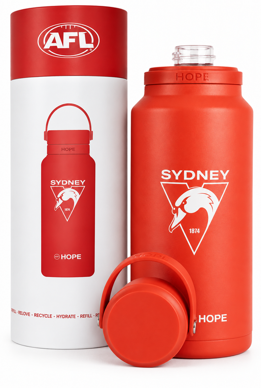 Sydney Swans 2026 AFL Red Insulated 1 Litre Stainless Steel Drink Bottle