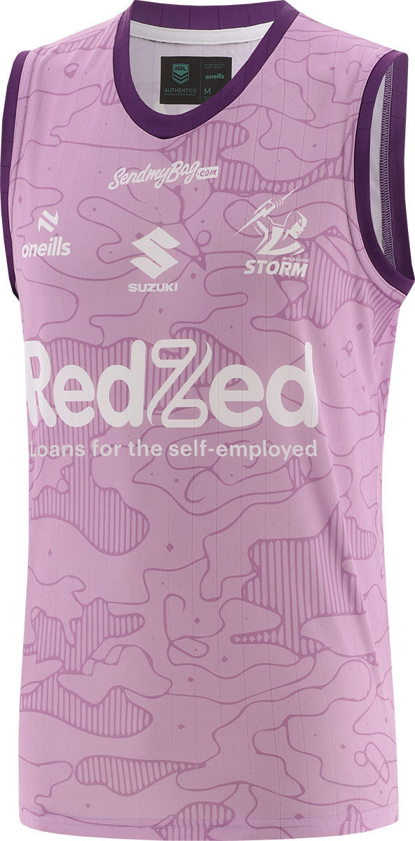 Melbourne Storm 2026 NRL Mens Lilac Training Singlet