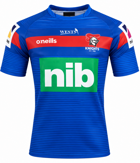 Newcastle Knights Mens Royal Training Game Shirt