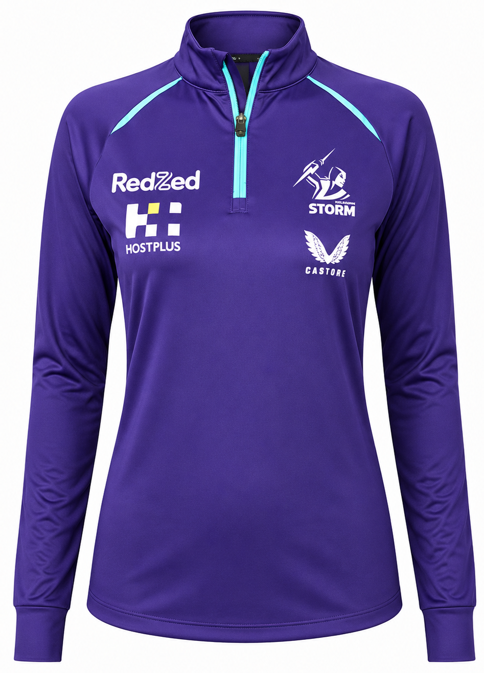 Melbourne Storm NRL Ladies Quarter Zip Training Top