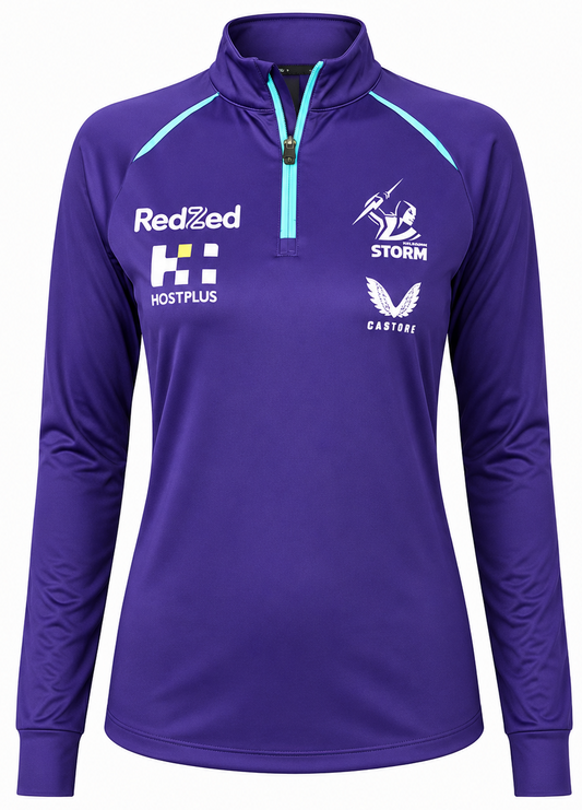 Melbourne Storm NRL Ladies Quarter Zip Training Top