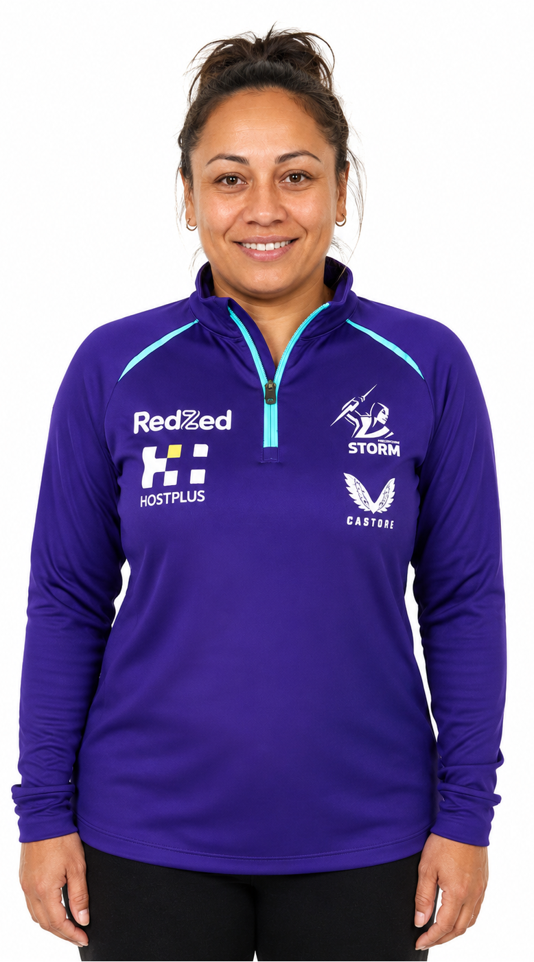 Melbourne Storm NRL Ladies Quarter Zip Training Top