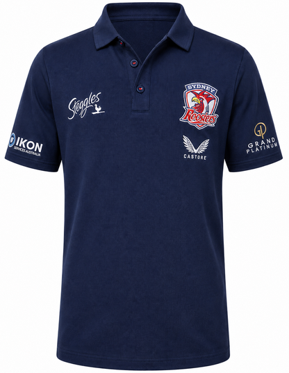 Sydney Roosters NRL Kids Media Polo Shirt