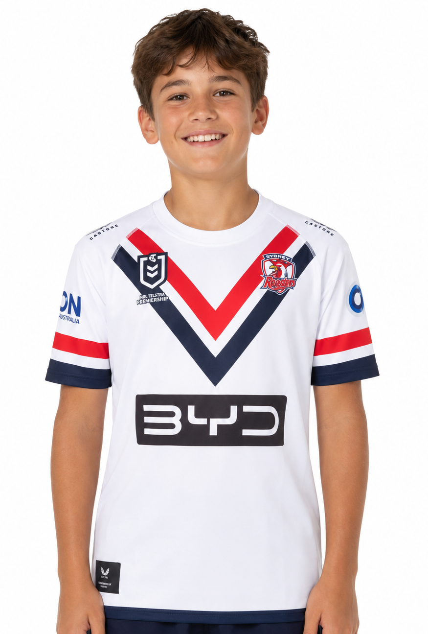 Sydney Roosters 2025 NRL Kids Away Jersey