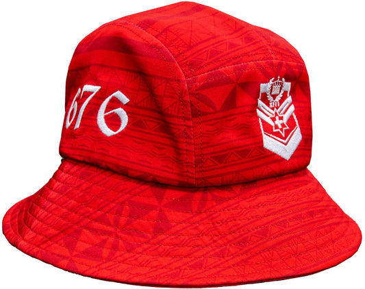 Tonga 2026 Rugby League Red Bucket Hat Size L-XL
