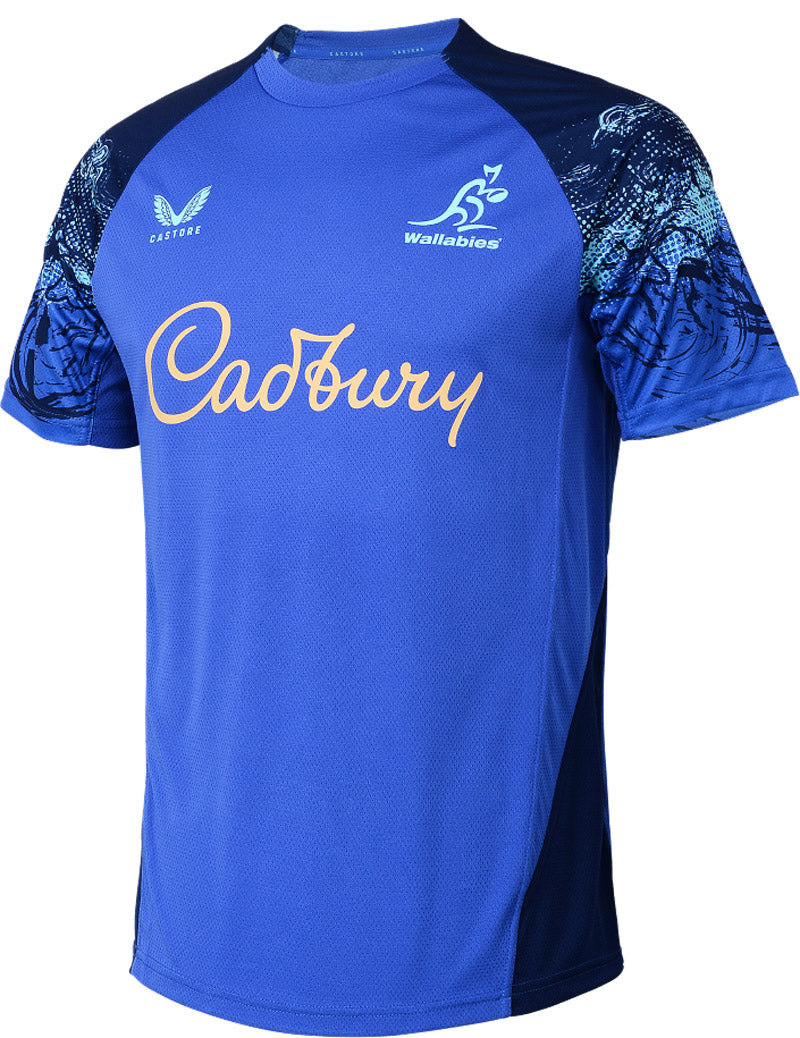 Australian Wallabies 2026 Rugby Union Mens Royal Training Shirt