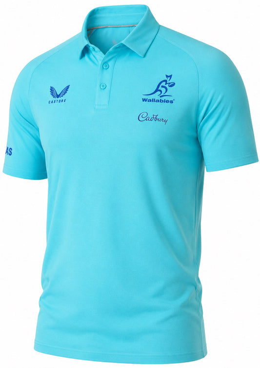 Australian Wallabies 2026 Rugby Union Mens Travel Polo Shirt