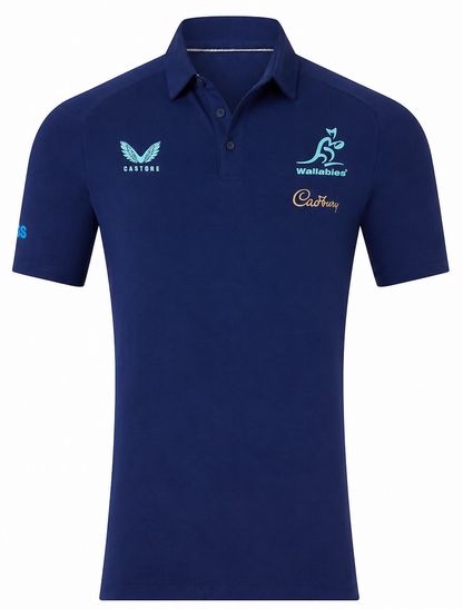 Australian Wallabies 2026 Rugby Union Mens Media Polo Shirt