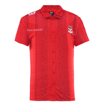 Tonga 2026 NRL Mens Button Up Polo Shirt  *PRESALE*