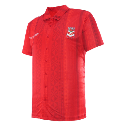 Tonga 2026 NRL Mens Button Up Polo Shirt  *PRESALE*