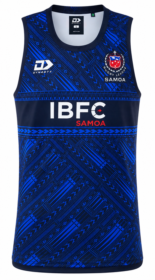 Toa Samoa 2026 RLWC Mens Black Training Singlet