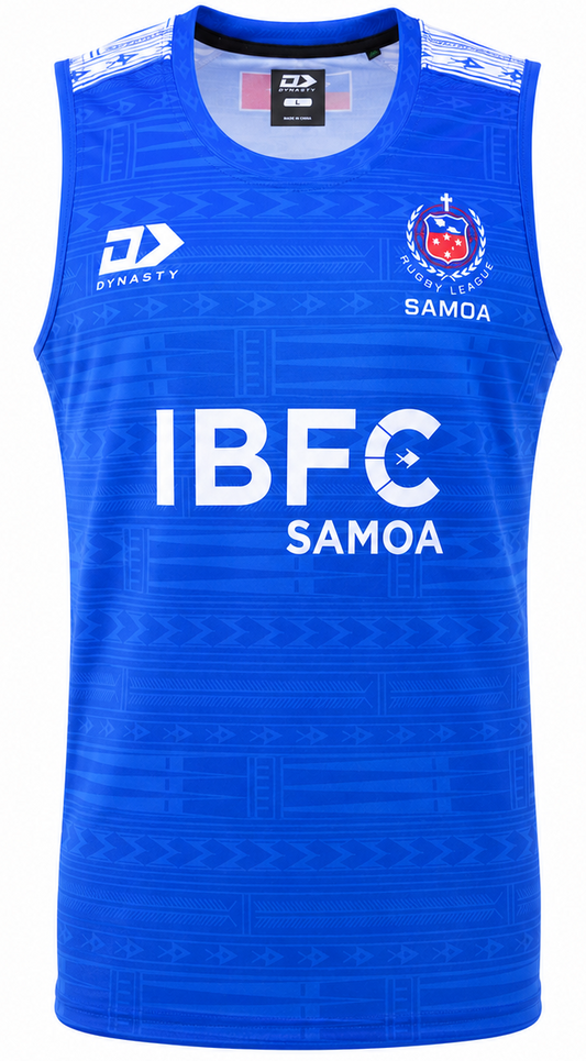Toa Samoa 2026 RLWC Mens Blue Training Singlet