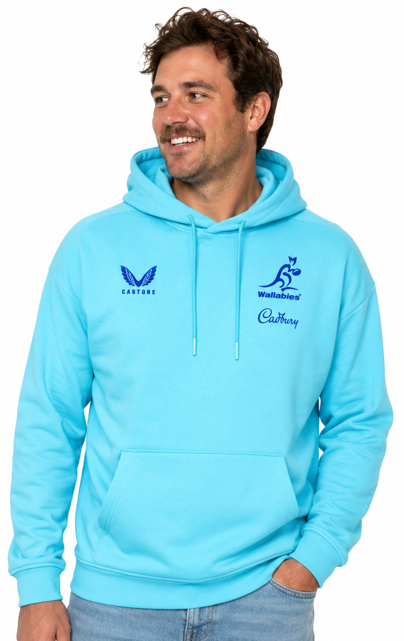 Australian Wallabies 2026 Rugby Union Mens Sky Overhead Hoodie