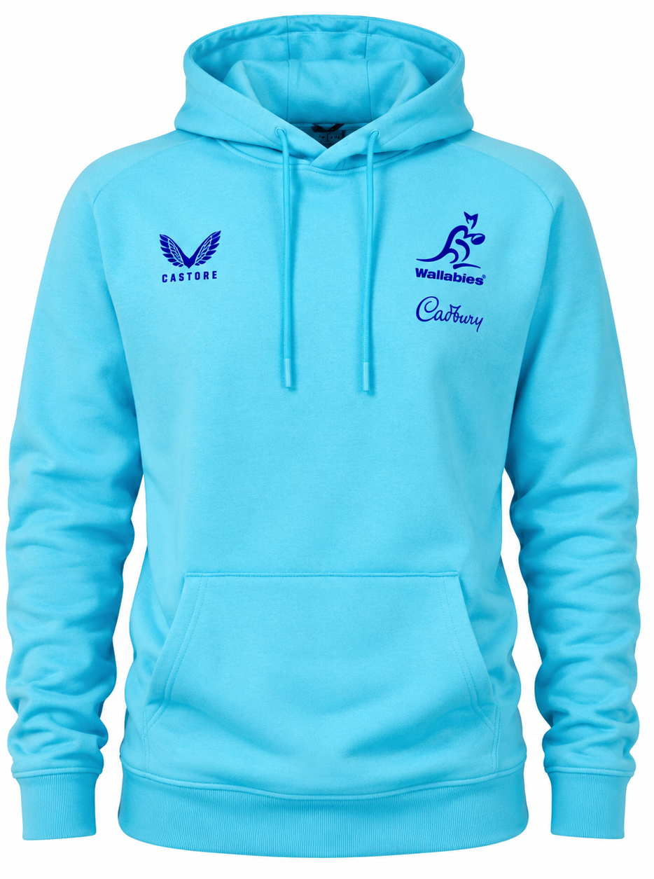 Australian Wallabies 2026 Rugby Union Mens Sky Overhead Hoodie