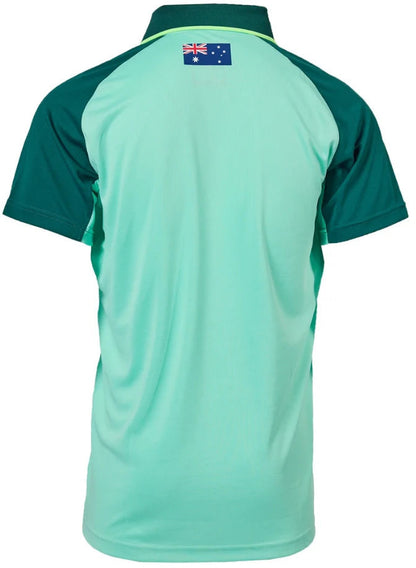 Cricket Australia 2027 Mens Light Green Training Polo Shirt