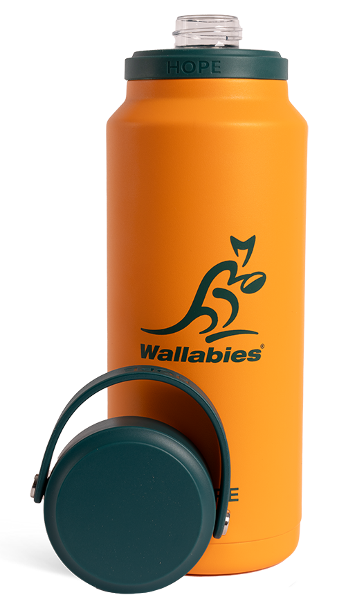 Australian Wallabies 2026 Wallabies Gold Logo Stainless Steel 1L Insulated Drink Bottle