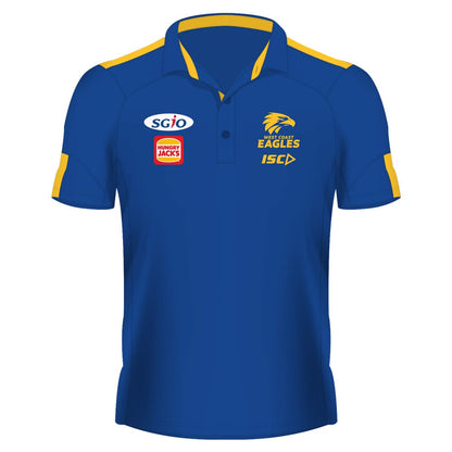 West Coast Eagles AFL ISC Royal Players Polo Shirt