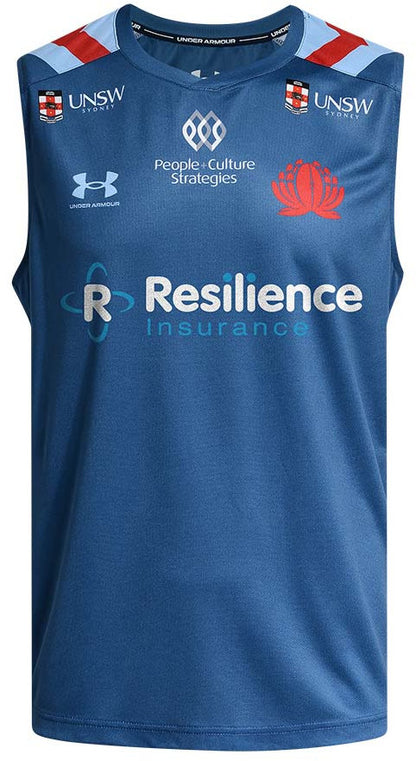 NSW Waratahs 2026 Rugby Union Mens Navy Training Singlet