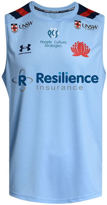 NSW Waratahs 2026 Rugby Union Mens Sky Blue Training Singlet