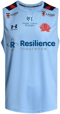 NSW Waratahs 2026 Rugby Union Mens Sky Blue Training Singlet