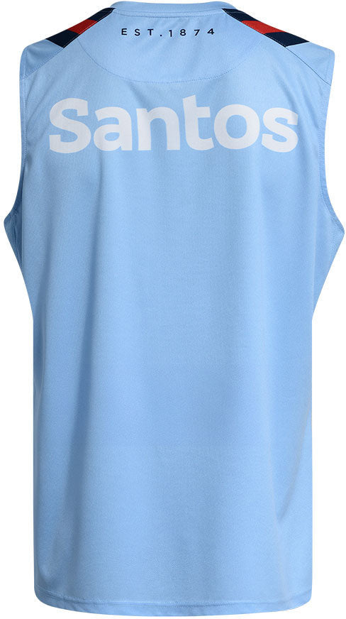 NSW Waratahs 2026 Rugby Union Mens Sky Blue Training Singlet