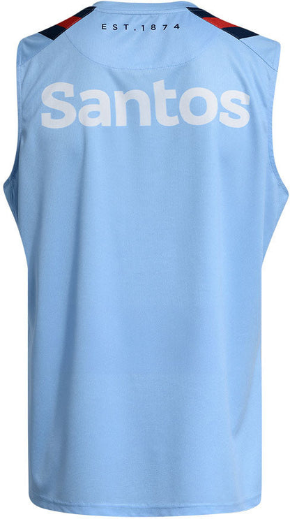 NSW Waratahs 2026 Rugby Union Mens Sky Blue Training Singlet