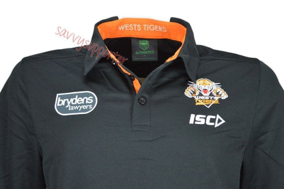 Wests Tigers Black Players Polo Shirt